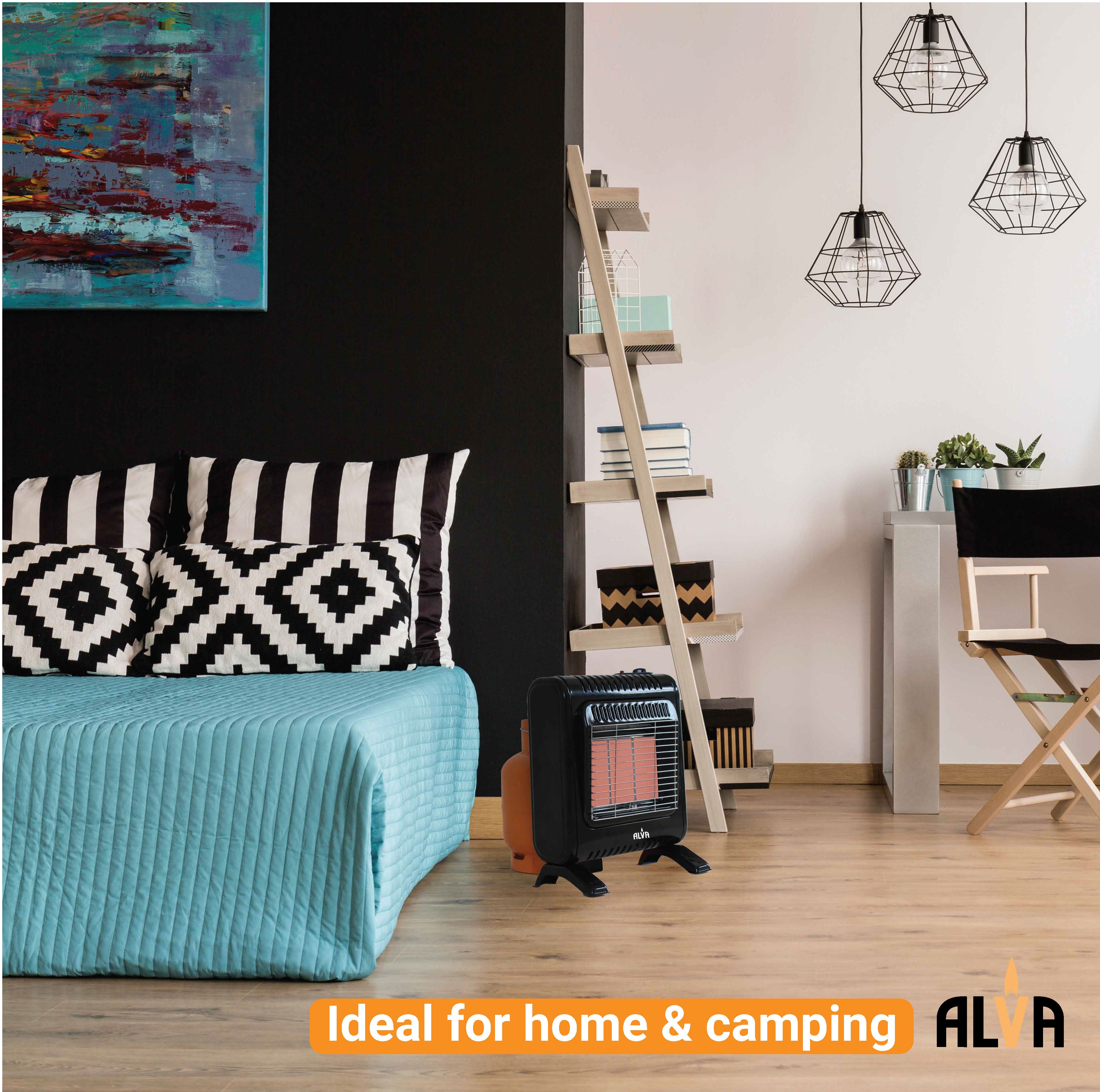 3-Panel Infrared Radiant Indoor Mini Gas Heater